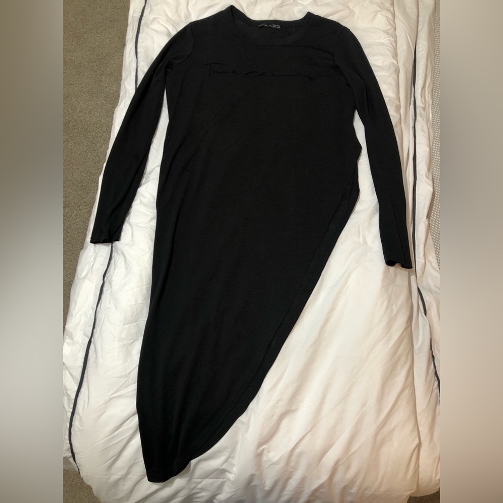 Zara W&B Asymmetrical Sheer Top